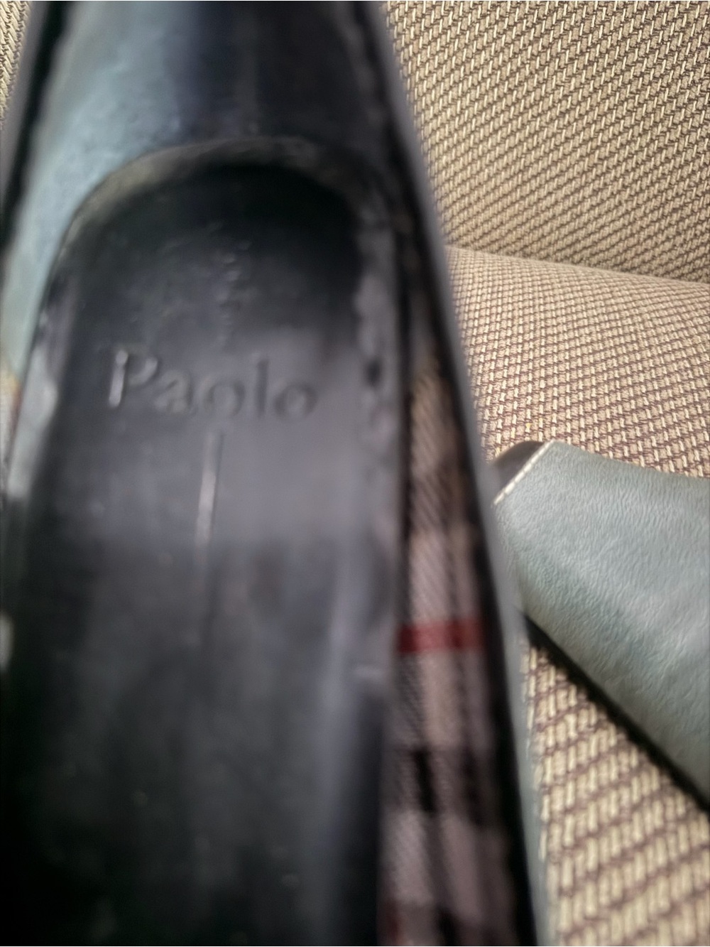 Paolo Slate Gray Pumps with Black Cap Toe - Picture 3 of 3